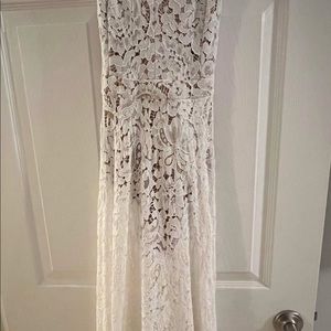 White, lace, maxi dress